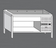 Nerezový stůl s chladící vanou 4x GN 1/1.
